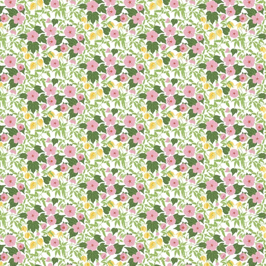 Arvidssons textil Gardintyger Mönstrade|Arvidssons Textil|Husknuten rosa tyg