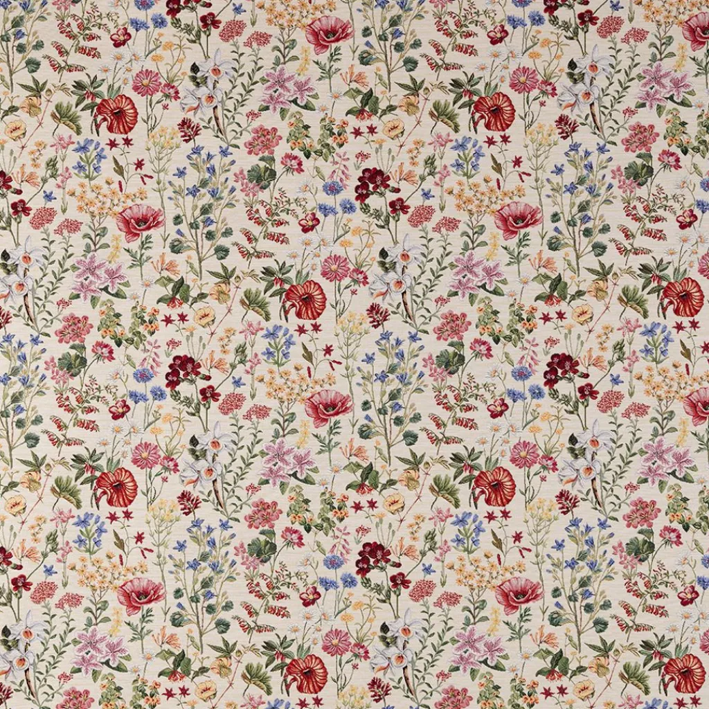 Blommiga Möbeltyger|Mönstrade Möbeltyger|Josephine beige gobeläng