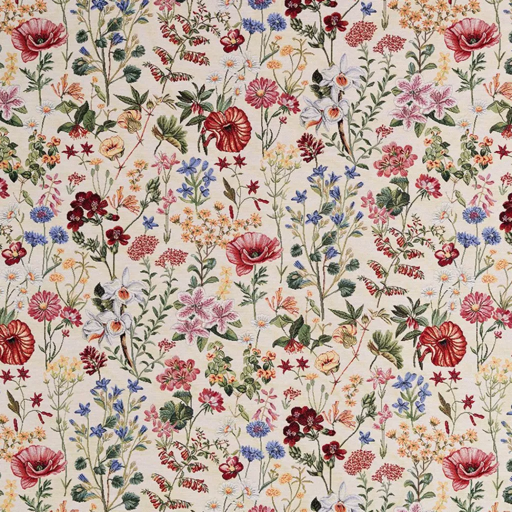 Blommiga Möbeltyger|Mönstrade Möbeltyger|Josephine beige gobeläng