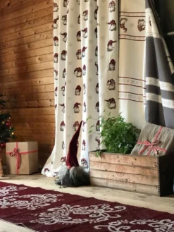 Arvidssons textil Gardintyger Mönstrade|Arvidssons Textil|Julian och co bård grå tyg
