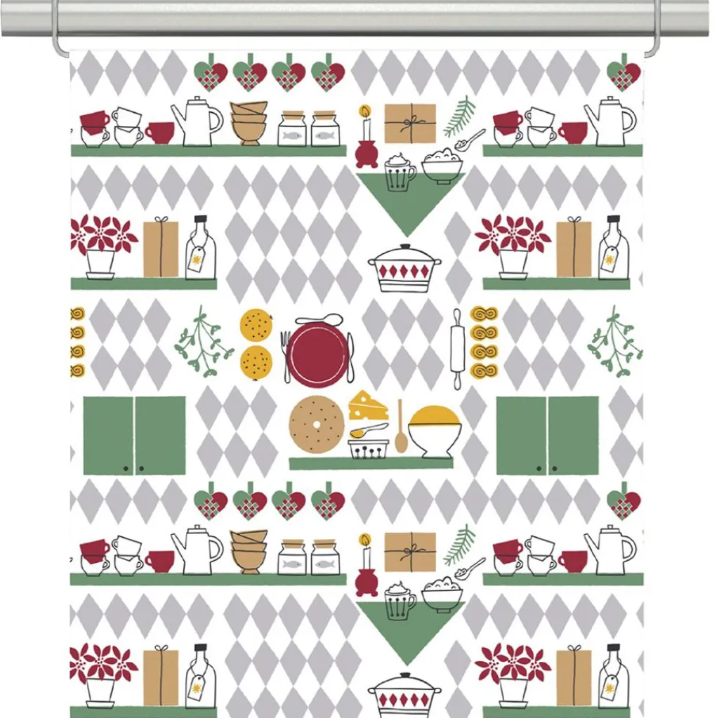 Arvidssons textil Julgardiner|Panelgardiner|Julköket panelgardiner