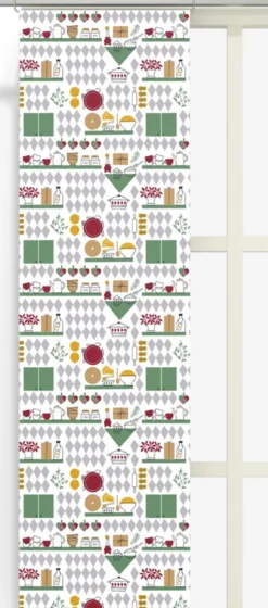 Arvidssons textil Julgardiner|Panelgardiner|Julköket panelgardiner