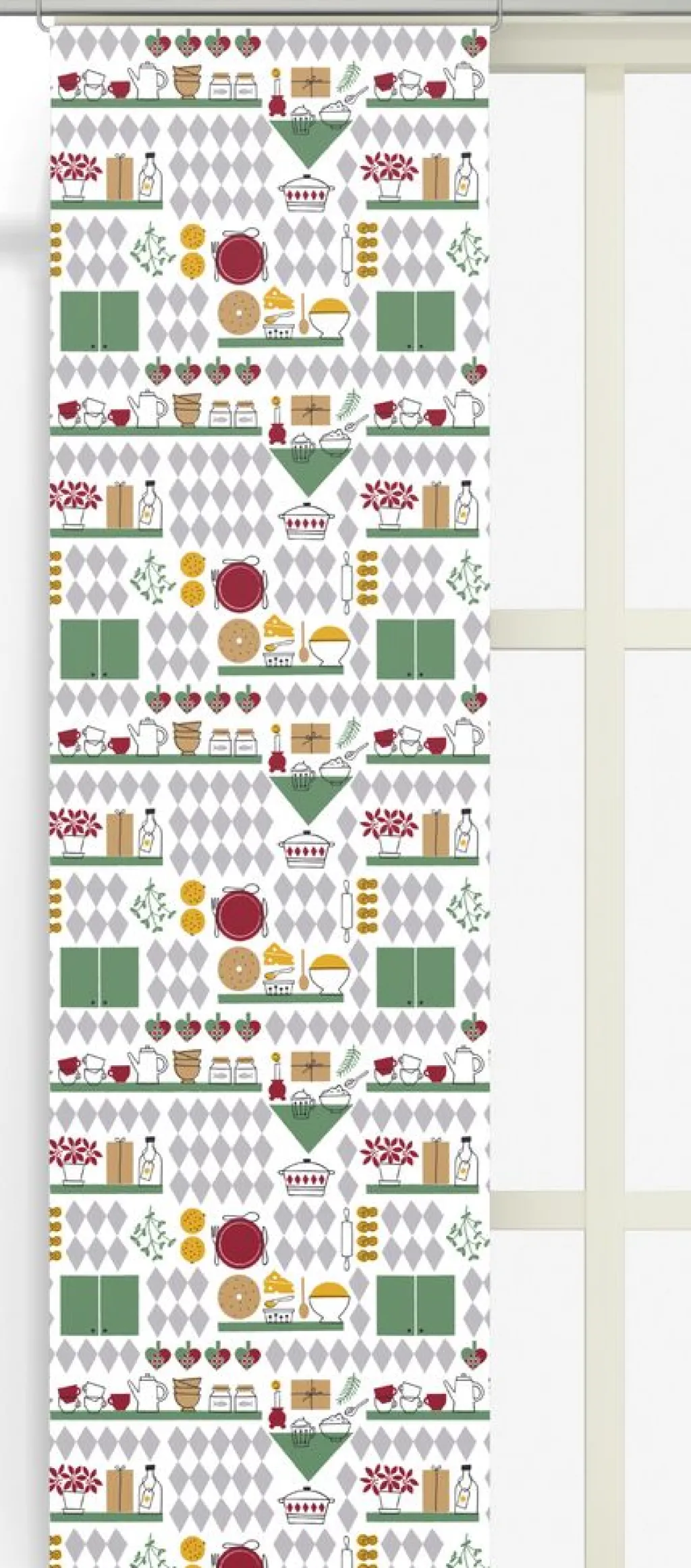 Arvidssons textil Julgardiner|Panelgardiner|Julköket panelgardiner