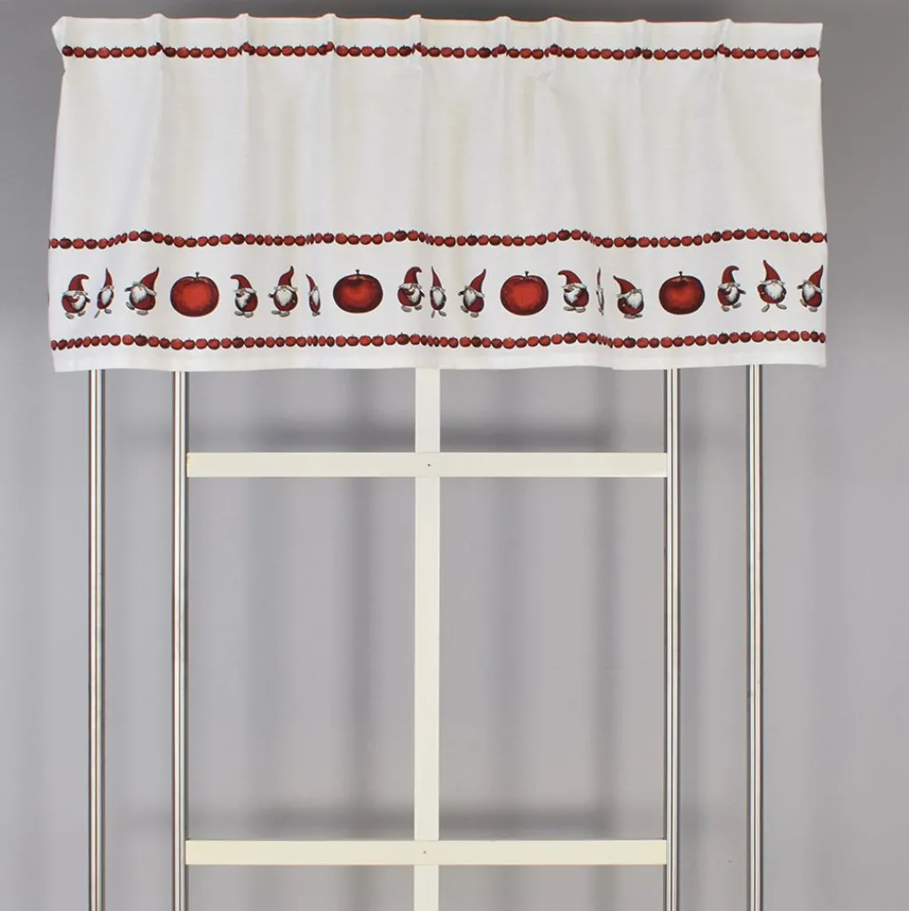 Arvidssons textil Gardinkappor Mönstrade|Julgardiner|Juläpple bård gardinkappa metervara