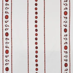 Arvidssons textil Jultyger|Jultyger|Juläpple vit bård tyg