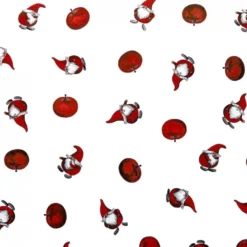 Arvidssons textil Gardintyger Mönstrade|Arvidssons Textil|Juläpple vit tyg