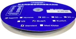 Kardborreband|Kardborreband tagg svart 20mm - 25m rulle