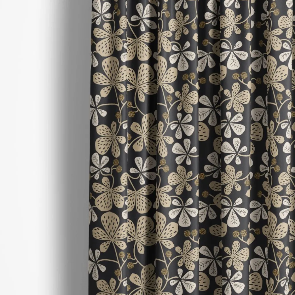 Arvidssons textil Gardiner Mönstrade|Kastanjer grå gardiner