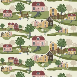 Arvidssons textil Gardintyger Mönstrade|Arvidssons Textil|Katthult gul-grön tyg