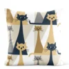Arvidssons textil Mönstrade Kuddfodral|Kitty beige-grå kuddfodral