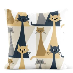 Arvidssons textil Mönstrade Kuddfodral|Kitty beige-grå kuddfodral