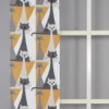 Arvidssons textil Panelgardiner|Kitty gul panelgardiner med retro katter