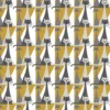 Arvidssons textil Gardintyger Mönstrade|Arvidssons Textil|Kitty gul tyg med retro katter