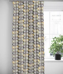 Arvidssons textil Gardiner Mönstrade|Kiwi beige gardiner