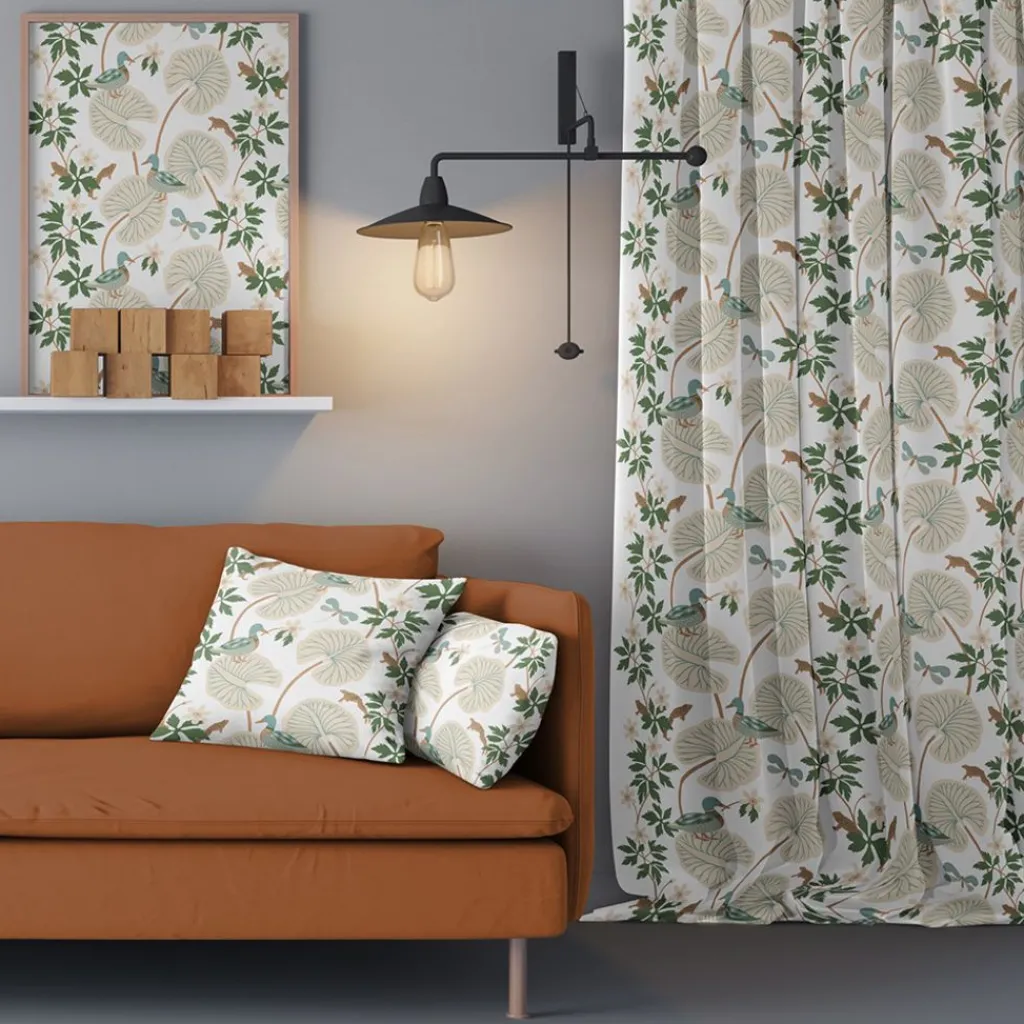 Arvidssons textil Gardintyger Mönstrade|Arvidssons Textil|Kärrleken offwhite tyg