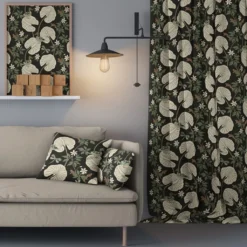 Arvidssons textil Gardintyger Mönstrade|Arvidssons Textil|Kärrleken svart tyg