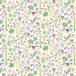 Arvidssons textil Gardintyger Mönstrade|Arvidssons Textil|Kungsljus multi – blommigt tyg med nordisk flora