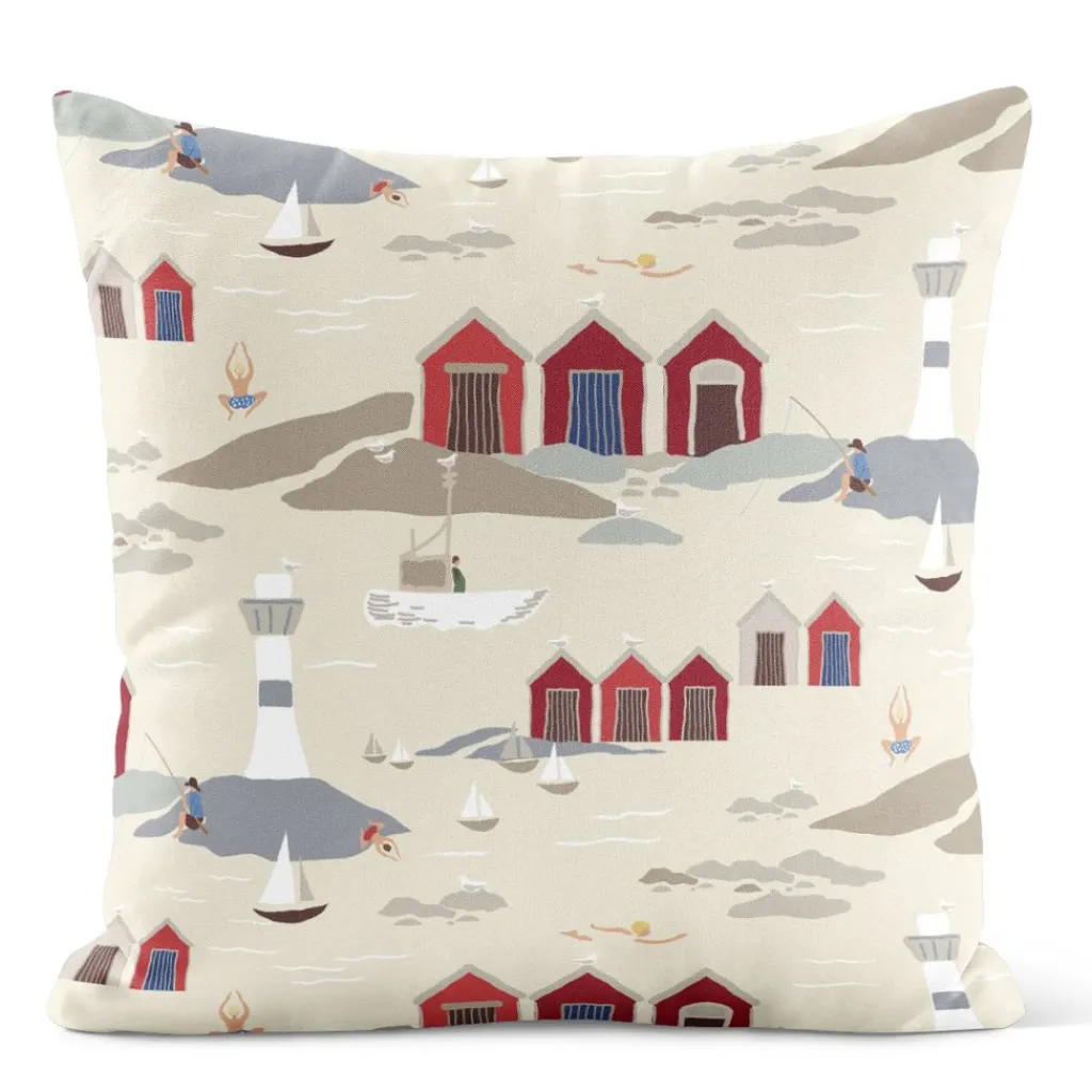 Arvidssons textil Mönstrade Kuddfodral|Kust beige kuddfodral