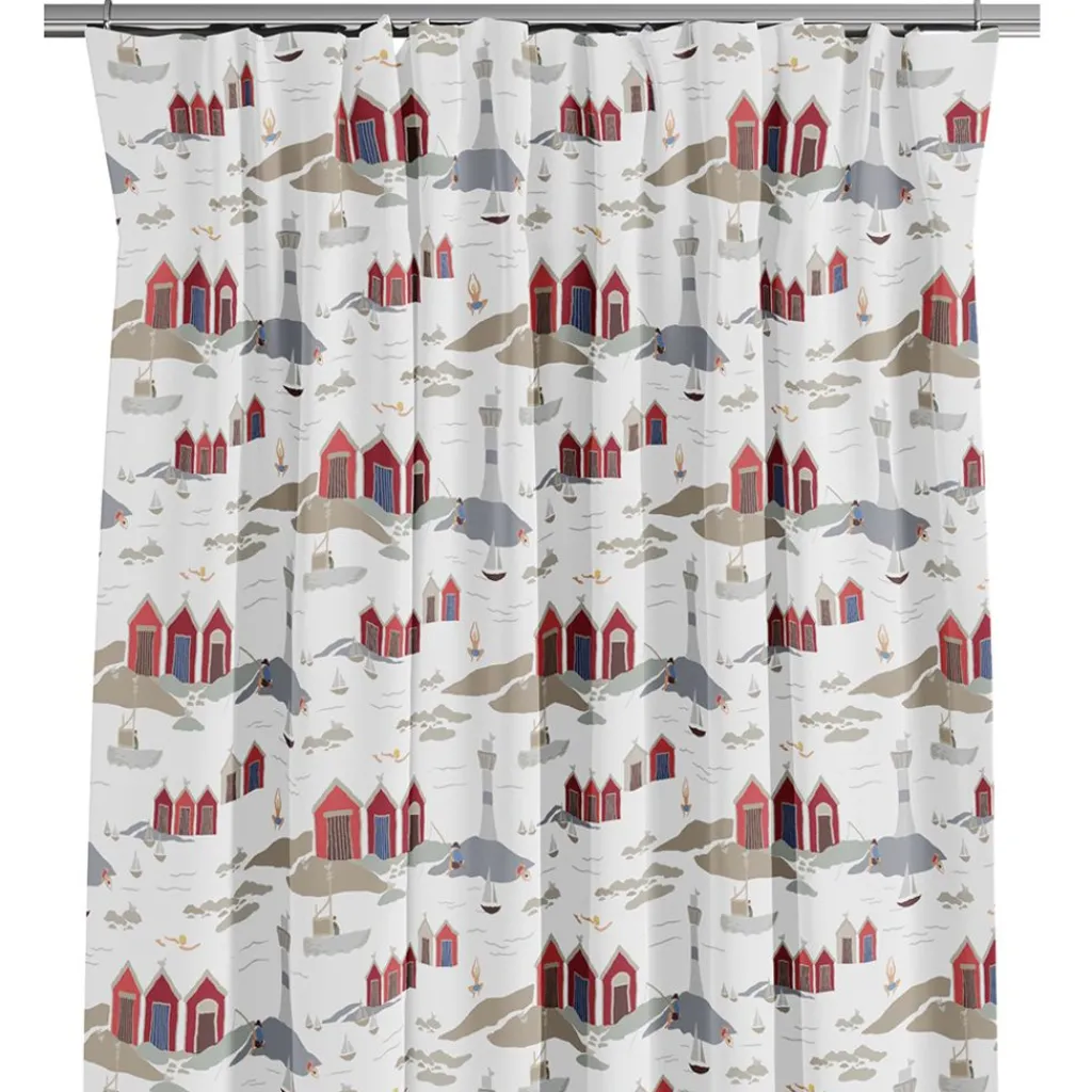 Arvidssons textil Gardiner Mönstrade|Kust offwhite gardiner