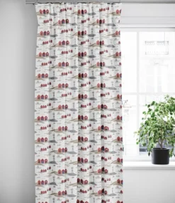 Arvidssons textil Gardiner Mönstrade|Kust offwhite gardiner