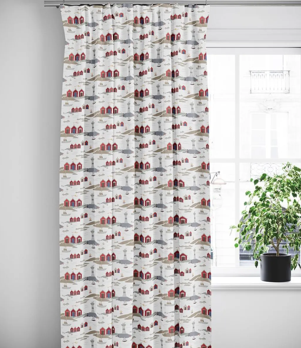 Arvidssons textil Gardiner Mönstrade|Kust offwhite gardiner