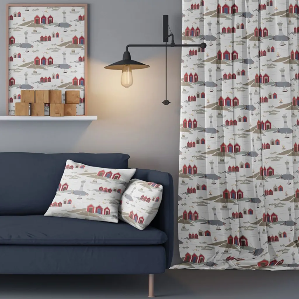 Arvidssons textil Gardintyger Mönstrade|Arvidssons Textil|Kust offwhite tyg