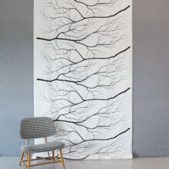 Arvidssons textil Gardintyger Mönstrade|Arvidssons Textil|Kvisten svart tyg