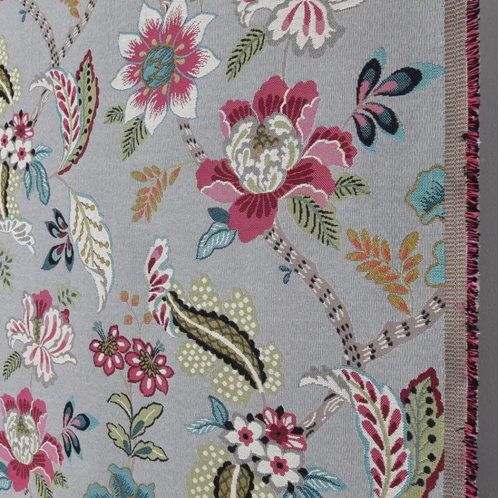 Arvidssons textil Blommiga Möbeltyger|Mönstrade Möbeltyger|Kyma grå möbeltyg
