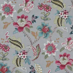 Arvidssons textil Blommiga Möbeltyger|Mönstrade Möbeltyger|Kyma grå möbeltyg