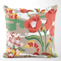 Arvidssons textil Mönstrade Kuddfodral|Landet Bubblar orange/beige Kuddfodral