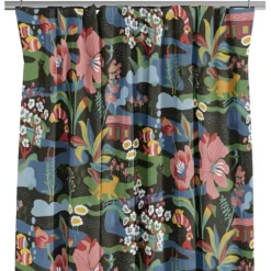 Arvidssons textil Gardiner Mönstrade|Landet Bubblar svart-multi gardiner