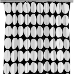 Arvidssons textil Gardiner Mönstrade|Lane svart-vit gardiner