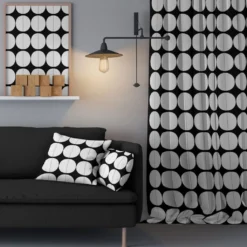 Gardintyger Mönstrade|Arvidssons Textil|Lane svart-vit tyg