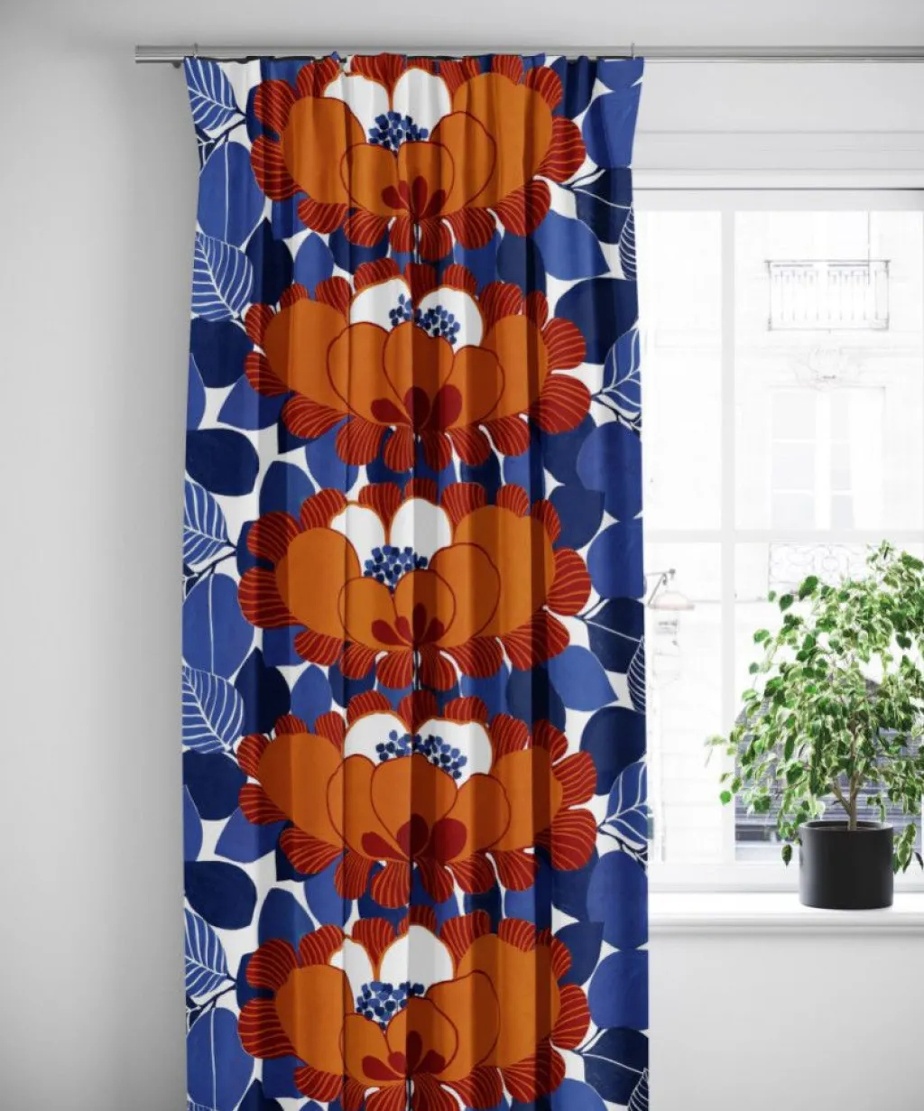 Arvidssons textil Gardiner Mönstrade|Leia orange gardiner