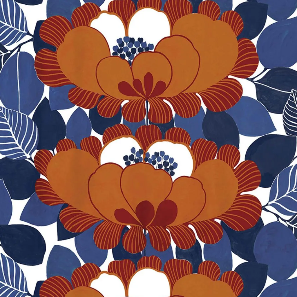 Arvidssons textil Gardintyger Mönstrade|Arvidssons Textil|Leia orange tyg
