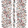 Arvidssons textil Gardintyger Mönstrade|Arvidssons Textil|Leksand Bård Vinröd-Petrol Tyg med Traditionellt Dalahästtryck