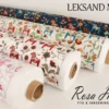 Arvidssons textil Gardintyger Mönstrade|Arvidssons Textil|Leksand mini natur tyg med traditionellt dalahästtryck