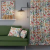Arvidssons textil Gardintyger Mönstrade|Arvidssons Textil|Leksand natur tyg med traditionellt dalahästtryck