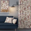 Arvidssons textil Gardintyger Mönstrade|Arvidssons Textil|Leksand vinröd tyg med traditionellt dalahästtryck