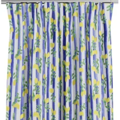 Nordisk Textil Gardiner Mönstrade|Lemon stripe gardiner