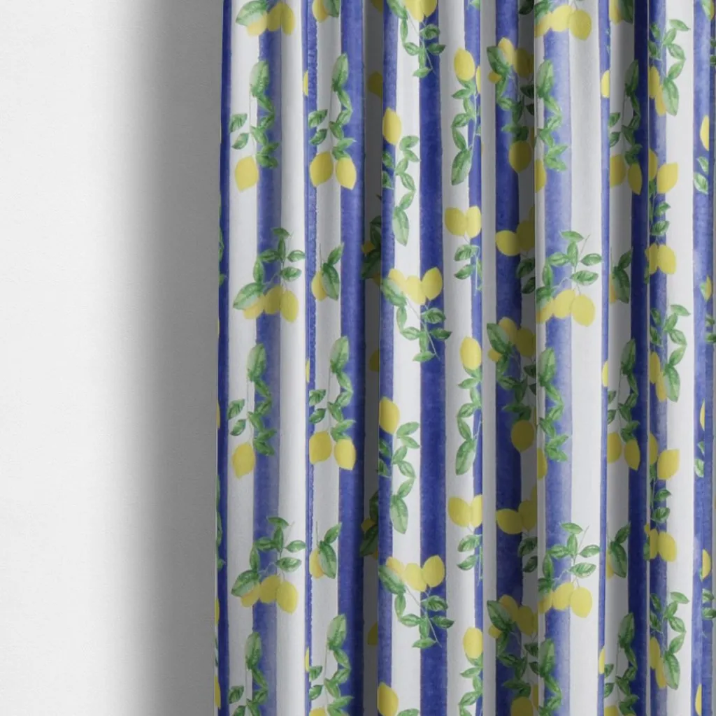 Nordisk Textil Gardiner Mönstrade|Lemon stripe gardiner