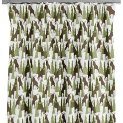 Arvidssons textil Gardintyger Mönstrade|Rea Gardintyger|Älgamark grön tyg