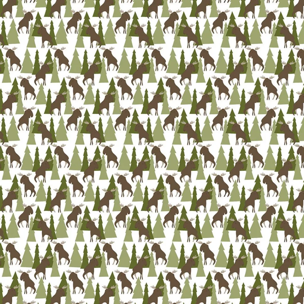 Arvidssons textil Gardintyger Mönstrade|Rea Gardintyger|Älgamark grön tyg