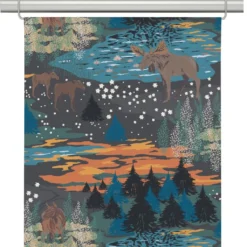 Arvidssons textil Panelgardiner|Älgrike brun/orange - panelgardiner