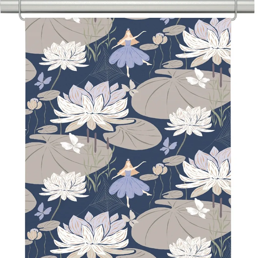 Arvidssons textil Panelgardiner|Lily blå-beige panelgardiner