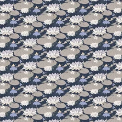 Arvidssons textil Gardintyger Mönstrade|Arvidssons Textil|Lily blå-beige tyg