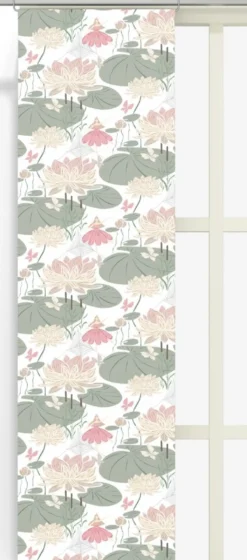 Arvidssons textil Panelgardiner|Lily rosa-grön panelgardiner