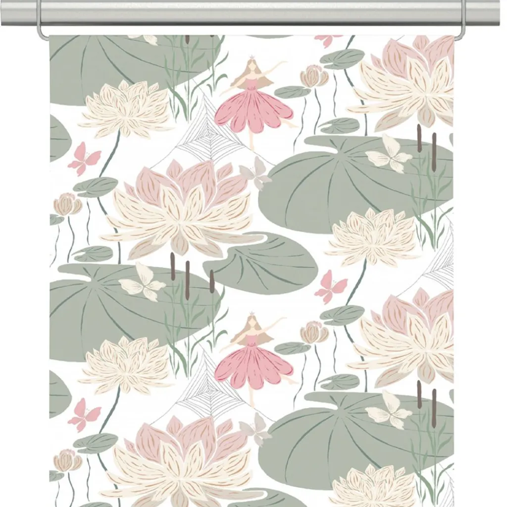Arvidssons textil Panelgardiner|Lily rosa-grön panelgardiner