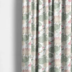 Arvidssons textil Gardintyger Mönstrade|Arvidssons Textil|Lily rosa-grön tyg