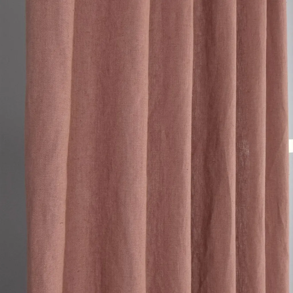 Nordisk Textil Linnetyger|Linnegardiner|Linnegardiner Verone Gammelrosa